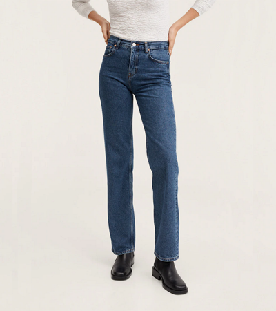 Mid rise all cotton jeans