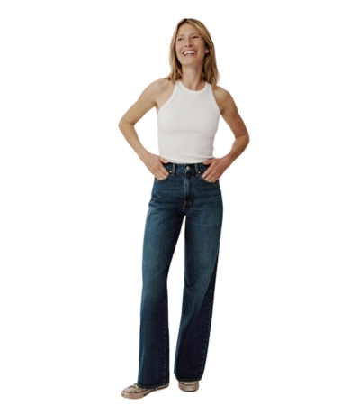 All cotton wide leg made in usa jeans