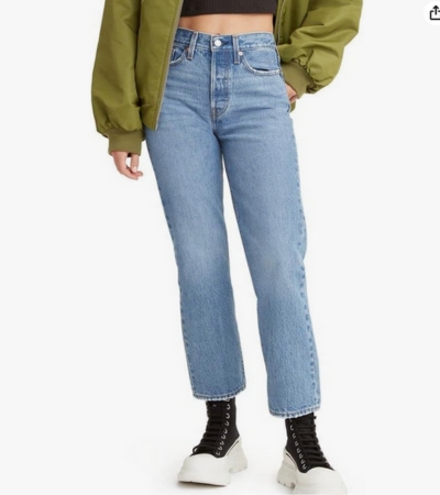 Straight leg cotton jeans that won't stretch